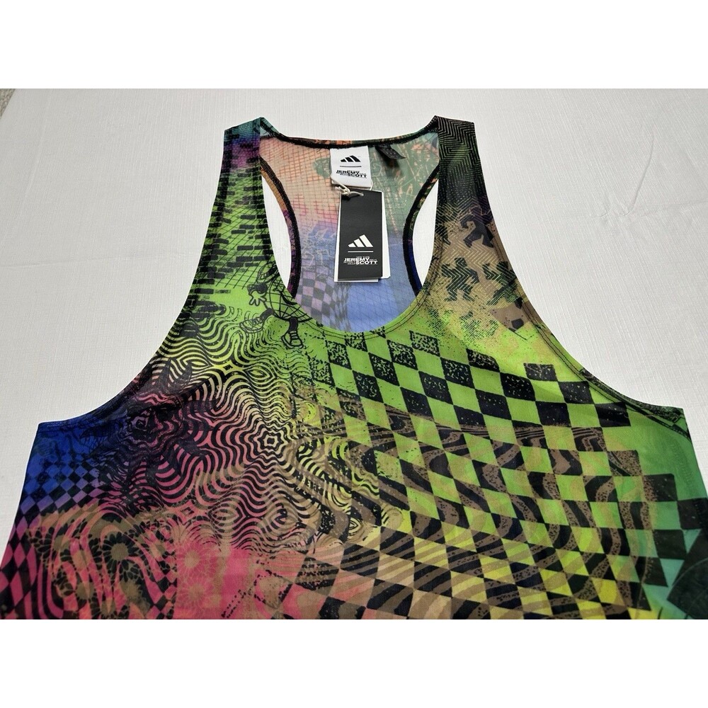 NWT Men's Adidas x Jeremy Scott Allover Print Tank Top Size Medium JL7624 - Picture 2 of 14